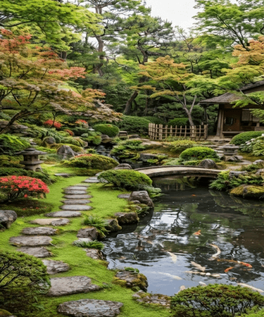 Japanisch inspirierter Garten