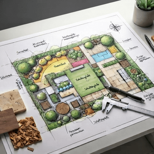Gartenplanung mit moderner Gestaltung und individueller Außenraumkonzeption